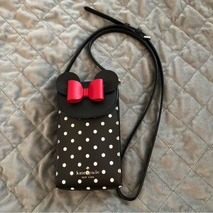 Kate Spade x Disney Minnie Mouse ears mini cell phone bag purse crossbody